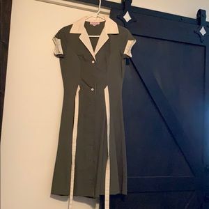 Heartbreaker Olive Green Housewife Dress